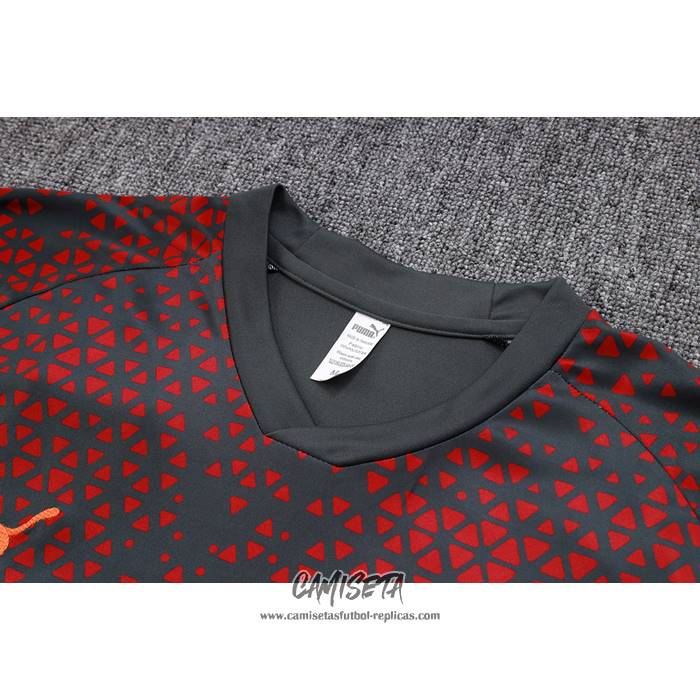 Chandal del Manchester City 2023-2024 Manga Corta Rojo - Pantalon Corto